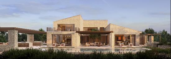 An exquisite newly-built 'concept' finca which echos traditional Mallorcan design.