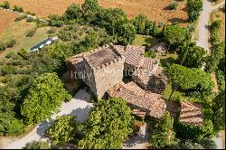 Medieval castle with pool, tennis court and tree house