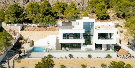 Minimalist New-Build Villa with Stunning Sea Views in Sierra de , Altea 03590