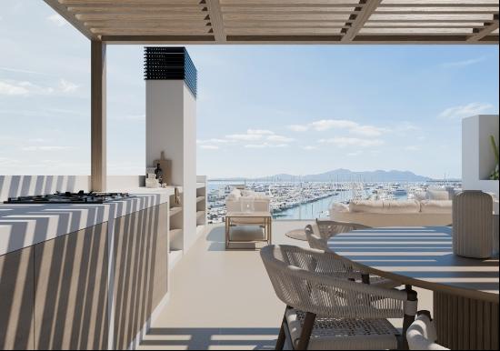 Front line penthouse for sale in Port de Pollença, Majorca, Pollença 07470