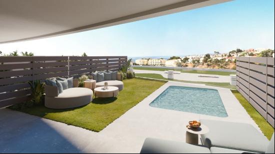 Off-plan duplex apartment with sea views in El Higueron, Benalmadena 29630