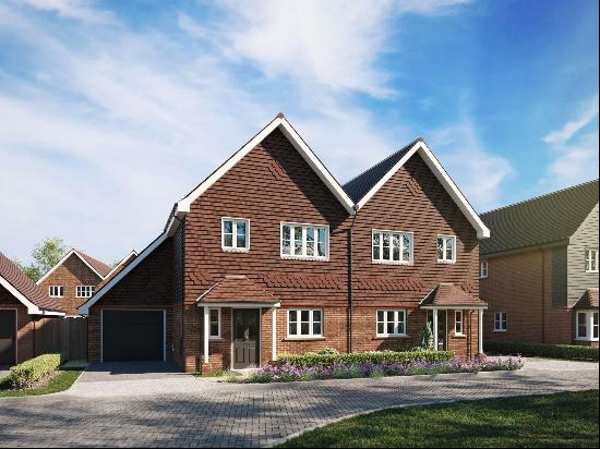 A brand new beautiful three double bedroom semi detached home with a single garage and a w