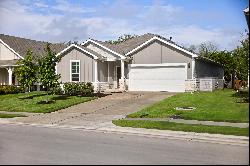 Energy-Efficient Home with Solar Panels and Battery Backup