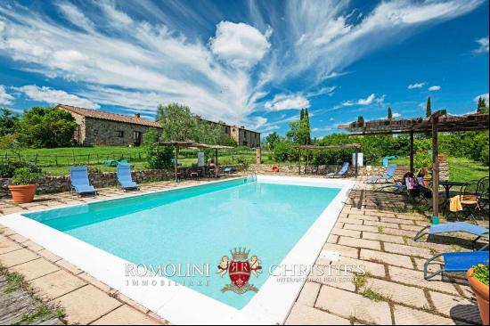 ORGANIC ESTATE WITH POOL AND VINEYARDS FOR SALE IN VAL DI CECINA, TUSCANY