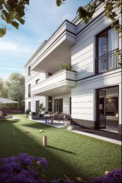 High-class garden apartment over 258 m² with luxurious furnishings and private spa