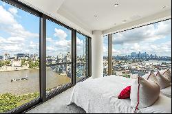 Luxury apartment set on the banks of the River Thames.