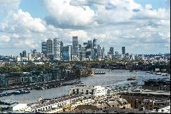 Luxury apartment set on the banks of the River Thames.