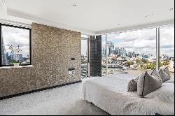 Luxury apartment set on the banks of the River Thames.