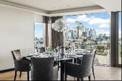 Luxury apartment set on the banks of the River Thames.