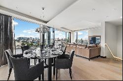 Luxury apartment set on the banks of the River Thames.