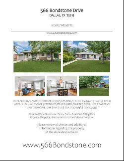 566 Bondstone Drive, Dallas TX 75218