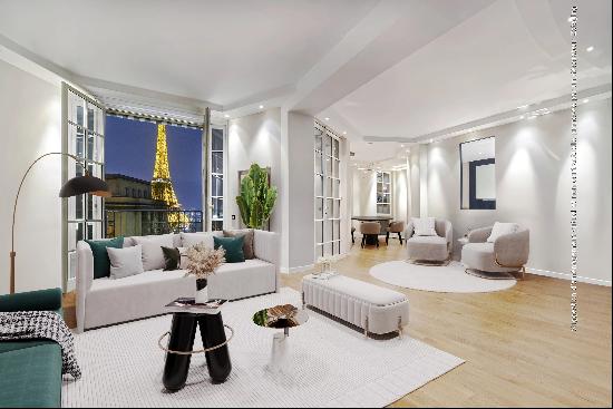 Paris 16th District - A magnificent apartment enjoying an Eiffel Tower view