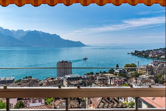 Beautifully refurbished 2-bedroom apartment in Montreux, Vaud.