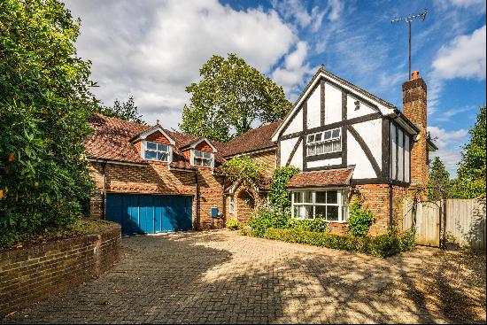 A spacious detached family property for sale on this private gated road in Sevenoaks.