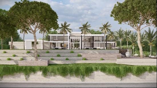 Excellent double plot overlooking the lake in Quinta do Lago, Algarve.