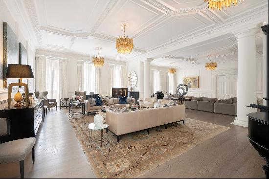 A rare and exceptional four bedroom lateral apartment with double reception of 46 ft, ceil