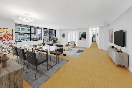 Welcome to your dream home at 112 West 56th Street, Unit 20N, nestled in a vibrant midt