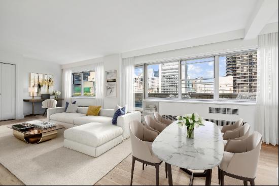 Welcome to 19A at 333 East 46th Street! Unit 19A is a fully renovated, convertible 2 bedro