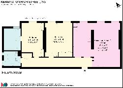 Luxury two-bedroom apartment set on the fourth floor of Hornton Court