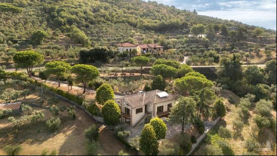 Stone villa with views of Lake Trasimeno and Cortona - Tuscany 