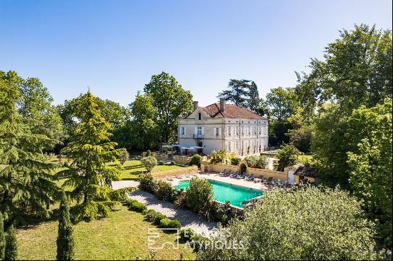 Nineteenth-century manor house with formal garden