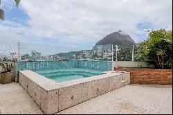 Duplex penthouse with panoramic views and 2 parking spaces in Gavea