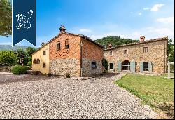 Renovated farmhouse with a swimming pool, olive grove and panoramic view just outside the 