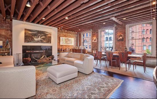 Located within Tribeca West Historic District, 176 Duane Street is a five-story neo-Gre