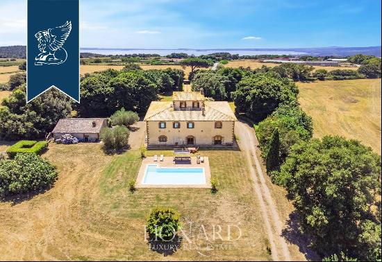 Ancient country property surrounded by 75 hectares of land for sale near Lake Bolsena