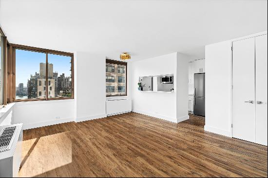 Stunning sunny and renovated X-tra large 1 bedroom with 1.5 baths. A sunrise special