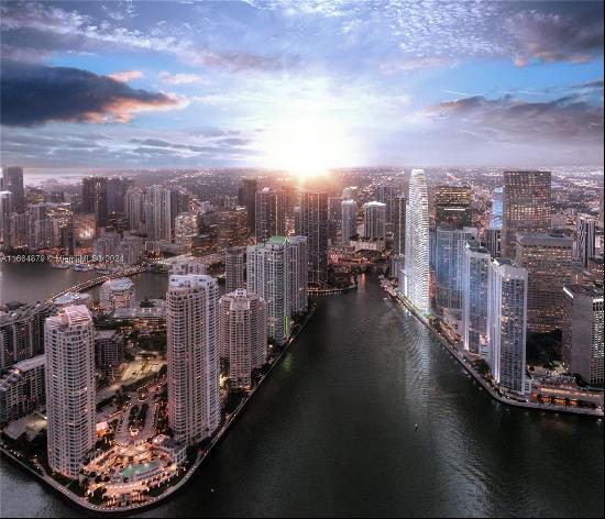 Unit 2607 at the Aston Martin Residences in Miami offers floor to ceiling 10 foot windows 