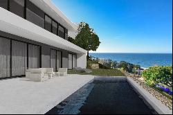 House under construction of minimalist design with sea views in Cabrils