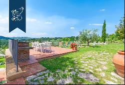 Renovated farmhouse with olive grove and vineyard for sale in the province of Pisa