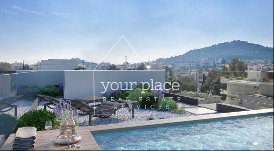 "Superb Penthouse Maisonette 125 sqm with Pool in Agia Paraskevi. Luxury at the Highest Level."