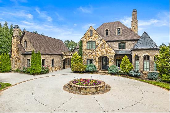 Lavish Lakefront Brick and Stone Estate Overlooking the 18th Fairway