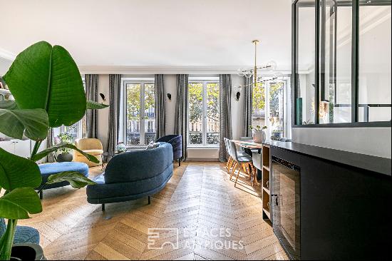 renovated apartment in a beautiful Haussmann-style building