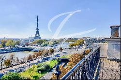 Unique Penthouse Golden Triangle overlooking the Seine and Eiffel Tower