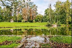 Sumptuous 18th-century château with 70 hectares of parkland and woods.