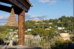 Provencal villa with village view and construction project