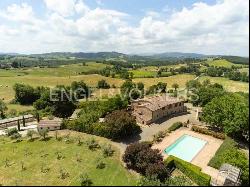 Typical Tuscan farmhouse with swimming pool