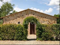 Typical Tuscan farmhouse with swimming pool