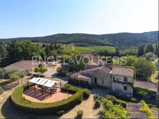 Beautiful farmhouse with olive trees