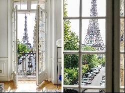 Paris 16th District – An elegant 4-bed apartment benefiting from an Eiffel Tower view