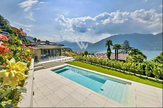 Brione sopra Minusio: beautiful luxury villa with panoramic view ideal also as secondary 