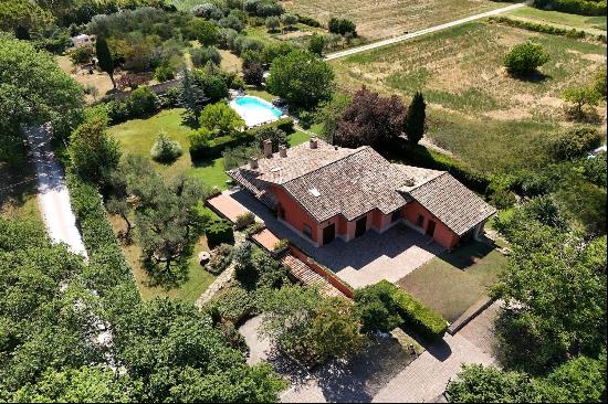 Villa with pool surrounded by greenery near Fano