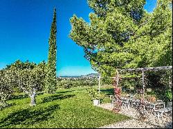 Une propriete sur sa colline bordee de vignes