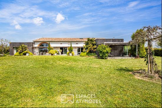 contemporary rehab of an old Lauragaise farm