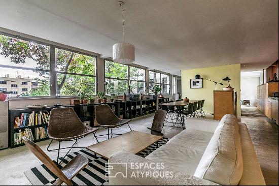 rehabbed loft in a former industrial building