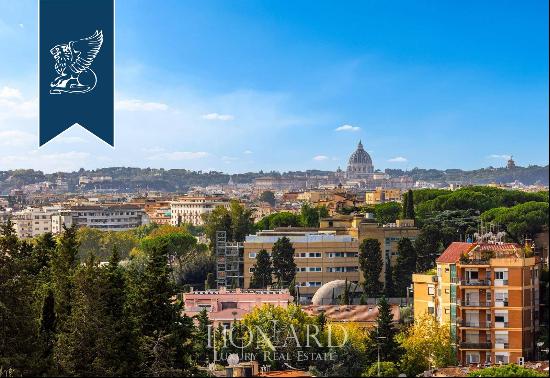 Prestigious two-storey penthouse for sale in Rome's elegant Fleming district