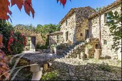 For sale Exclusively between Lourmarin and Bonnieux Rare stone property of 33 hectares